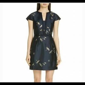 Ted Baker Navy Dragonfly Dress Size 3 (US 8-10)